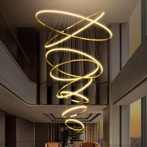 Modern 10-Ring LED Chandelier - Luxury Lighting